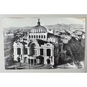 Vintage RPPC Palacio de Bellas Artes Mexico City Art Deco Art Nouveau Unposted